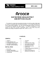 Yazaki AROACE Installation Instructions Manual preview
