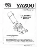 Preview for 1 page of Yazoo S22CB1 Series Parts Manual