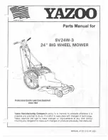 Preview for 1 page of Yazoo SV24W-3 Parts Manual