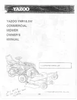 Предварительный просмотр 1 страницы Yazoo YHR18.5W Illustrated Parts List