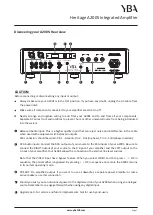 Предварительный просмотр 7 страницы YBA DESIGN Heritage A200S Owner'S Manual