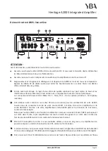 Предварительный просмотр 13 страницы YBA DESIGN Heritage A200S Owner'S Manual