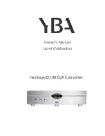 YBA DESIGN Heritage D100 Owner'S Manual preview