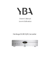 Preview for 1 page of YBA DESIGN Heritage D100 Owner'S Manual