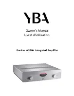 YBA DESIGN Passion IA350A Owner'S Manual предпросмотр