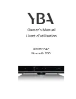 YBA DESIGN WD202 DAC Owner'S Manual предпросмотр