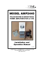 Предварительный просмотр 1 страницы YDI AMP2440 Installation And Operation Manual