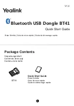 Предварительный просмотр 1 страницы Yealink Bluetooth USB Dongle BT41 Quick Start Manual