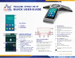 Preview for 1 page of Yealink CP960 HD IP Quick User Manual