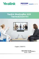 Yealink MeetingBar A20 Teams&Zoom Kit Quick Start Manual предпросмотр