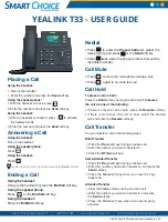 Предварительный просмотр 1 страницы Yealink T33 User Manual