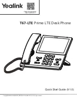 Yealink T67-LTE Quick Start Manual предпросмотр