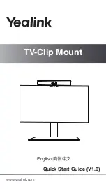 Yealink TV-Clip Mount Quick Start Manual предпросмотр