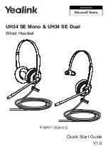 Yealink UH34 SE Mono Quick Start Manual preview