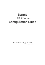 Preview for 1 page of Yeastar Technology Escene Configuration Manual