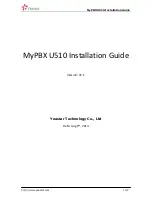 Preview for 1 page of Yeastar Technology MyPBX U510 Installation Manual