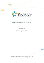 Предварительный просмотр 1 страницы Yeastar Technology N1 Installation Manual