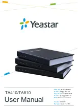 Yeastar Technology NeoGate TA810 User Manual предпросмотр