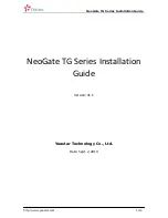 Предварительный просмотр 1 страницы Yeastar Technology NeoGate TG100 Installation Manual