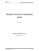 Preview for 1 page of Yeastar Technology NeoGate TG100 Installation Manual