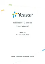 Предварительный просмотр 1 страницы Yeastar Technology NeoGate TG400 User Manual