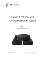 Yeastar Technology TA100 ATA Quick Installation Manual preview