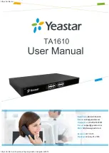 Yeastar Technology TA1610 User Manual preview