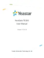 Preview for 1 page of Yeastar Technology Yeastar TE200 User Manual