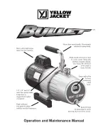 Preview for 1 page of yellow jacket BULLET Operation And Maintenance Manual