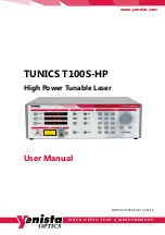 Preview for 1 page of Yenista Optics TUNICS T100S-HP User Manual