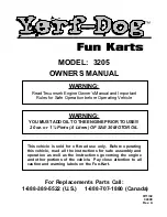 Yerf-Dog 3205 Owner'S Manual preview