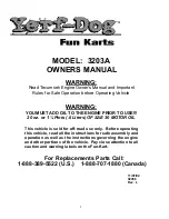 Preview for 1 page of Yerf-Dog Fun-Kart 3203A Owner'S Manual