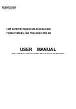 Предварительный просмотр 1 страницы Yeswelder MIG PRO-200 User Manual