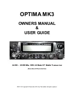 Preview for 1 page of Yeticomnz OPTIMA MK3 Owner'S Manual & User Manual