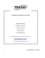 Предварительный просмотр 36 страницы Yetter 2968-050 Set-Up / Parts Manual