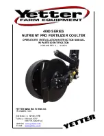 Yetter Nutrient Pro 4000 Series Operator Installation & Instruction Manual preview