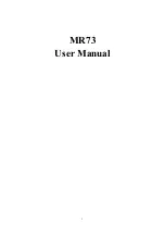 YF TECH MR73 User Manual preview