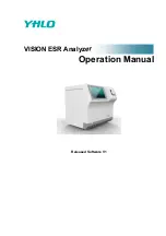 YHLO BIOTECH VISION ESR Operation Manual предпросмотр