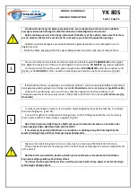 Preview for 20 page of YILKAR YK 80S Assembly, Installation, Care, Maintenance, And Use Instructions