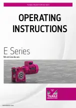 YILMAZ REDÜKTÖR E Series Operating Instructions Manual preview