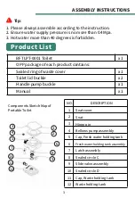 Preview for 2 page of YitaHome BFTLPT-0001 Assembly Instructions Manual