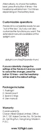 Preview for 4 page of YLP Panda 4.0 User Manual