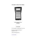 Yoda MR-2000E Operating Manual предпросмотр