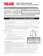 Предварительный просмотр 1 страницы Yoke N-621 Instructions And Warning Information