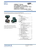 Preview for 1 page of YOKOGAWA ADMAG AXG Series User Manual