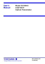 Preview for 1 page of YOKOGAWA AQ2160-01 User Manual