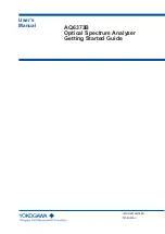 Preview for 1 page of YOKOGAWA AQ6373B Getting Started Manual