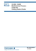 Preview for 1 page of YOKOGAWA CA550 Getting Started Manual