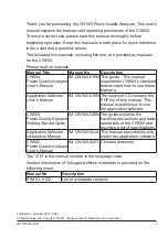 Preview for 2 page of YOKOGAWA CW500 User Manual