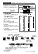 YOKOGAWA EXA100 Series Quick Manual preview